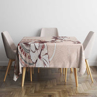 Bula Fiji Language Week Tablecloth Fijian Tapa Pattern With Tagimoucia Flower LT05 - Polynesian Pride