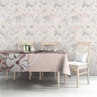 Bula Fiji Language Week Tablecloth Fijian Tapa Pattern With Tagimoucia Flower LT05 - Polynesian Pride