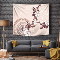 Bula Fiji Language Week Tapestry Fijian Tapa Pattern With Tagimoucia Flower LT05 - Polynesian Pride