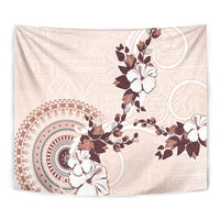 Bula Fiji Language Week Tapestry Fijian Tapa Pattern With Tagimoucia Flower LT05 - Polynesian Pride