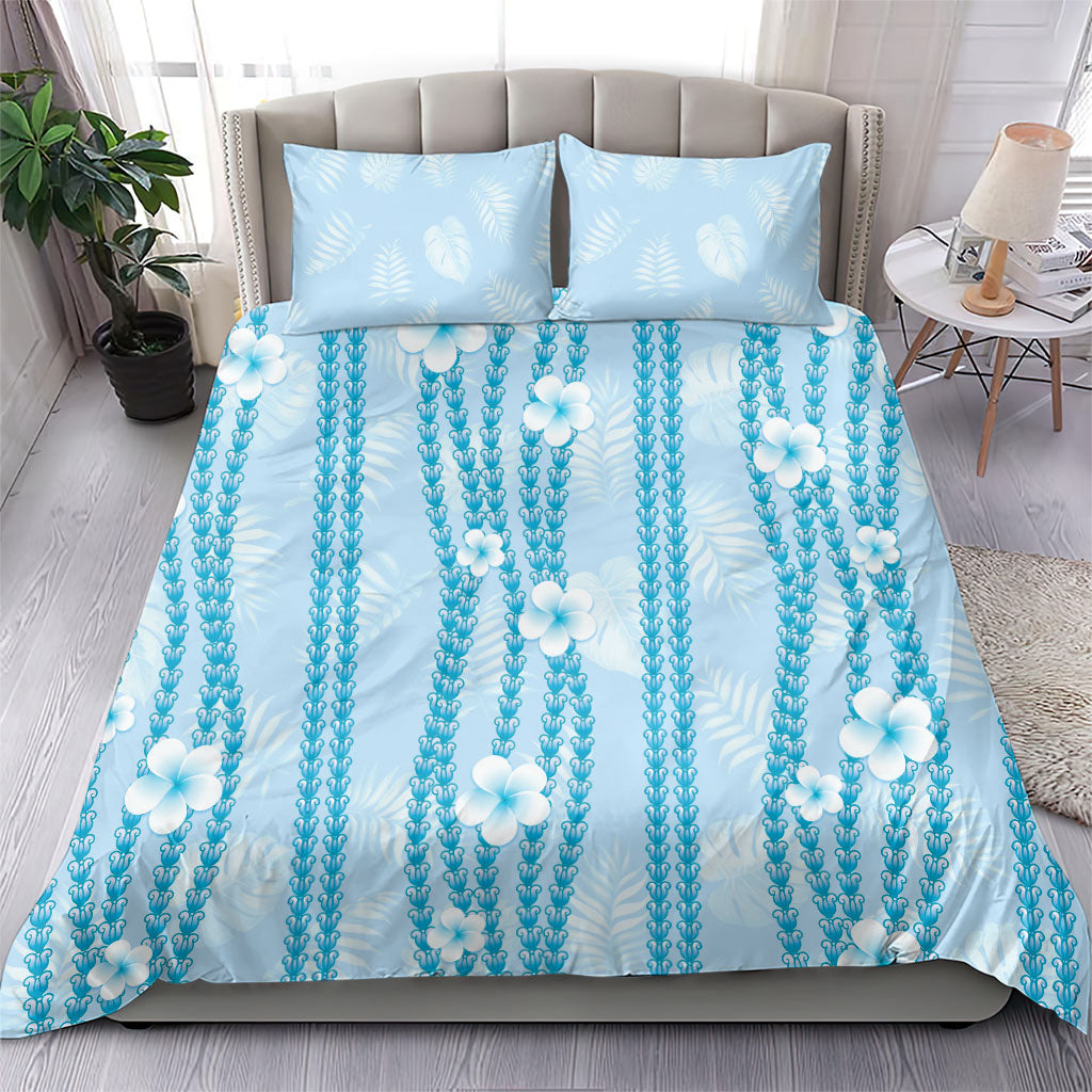 Hawaii Queen Liliuokalani Bedding Set Blue Lei Pua Kalaunu LT05 - Polynesian Pride