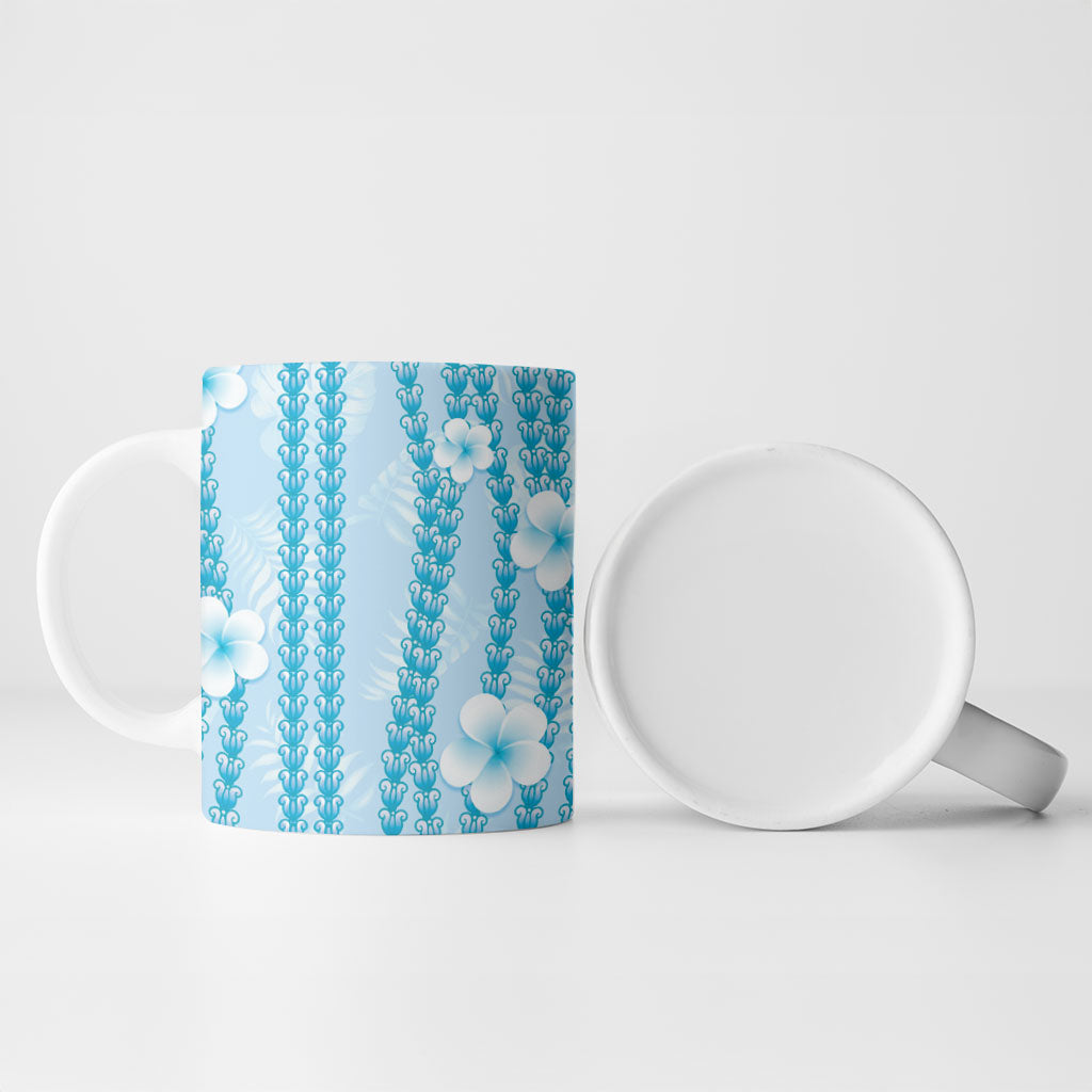Hawaii Queen Liliuokalani Ceramic Mug Blue Lei Pua Kalaunu LT05 - Polynesian Pride