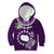 Cook Islands Rarotonga Kid Hoodie Coat Of Arms Plumeria Polynesian Turtle LT05 Purple - Polynesian Pride