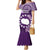 Cook Islands Rarotonga Mermaid Dress Coat Of Arms Plumeria Polynesian Turtle LT05 Women Purple - Polynesian Pride