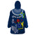 Cook Islands Pukapuka Wearable Blanket Hoodie Coat Of Arms Plumeria Polynesian Turtle LT05 - Polynesian Pride