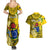 Cook Islands Aitutaki Couples Matching Summer Maxi Dress and Hawaiian Shirt Coat Of Arms Plumeria Polynesian Turtle LT05 - Polynesian Pride