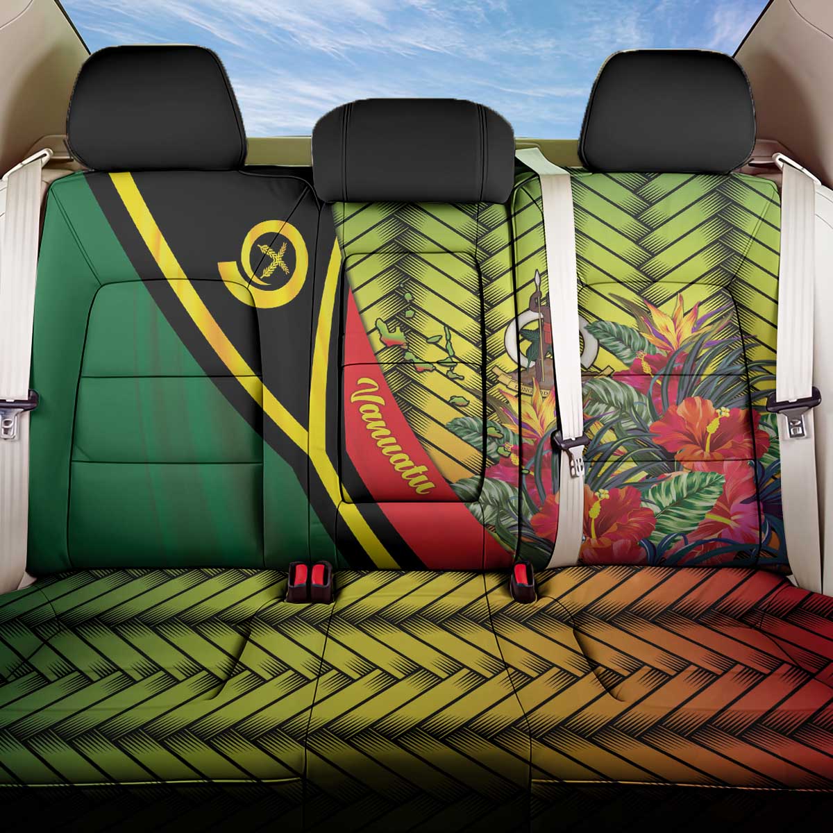 Vanuatu Constitution Day Back Car Seat Cover Long Live Vanuatu LT05 One Size Colorful - Polynesian Pride
