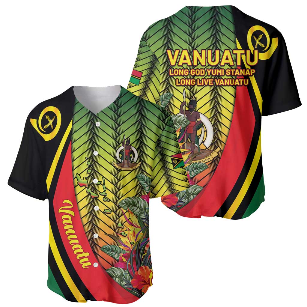 Vanuatu Constitution Day Baseball Jersey Long Live Vanuatu LT05 - Polynesian Pride
