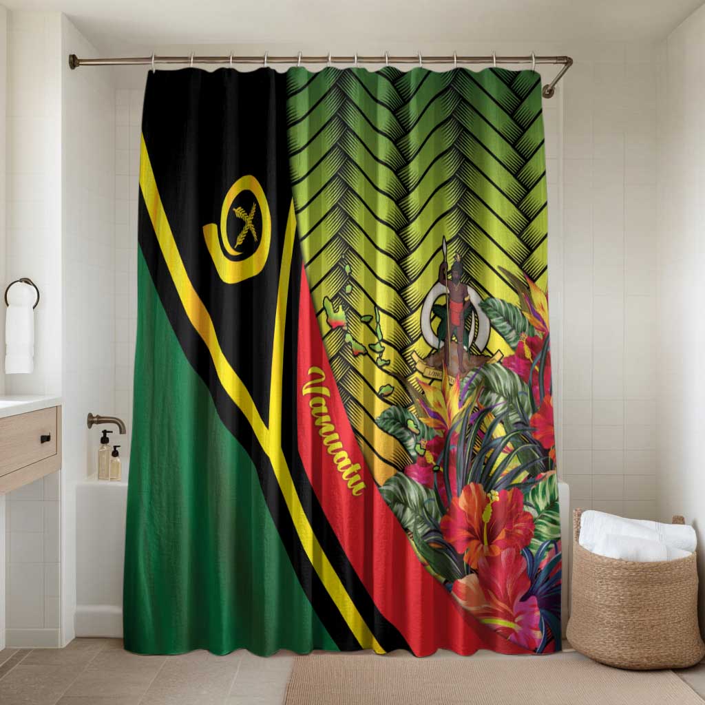 Vanuatu Constitution Day Bathroom Set Long Live Vanuatu LT05 Shower Curtain Only Colorful - Polynesian Pride