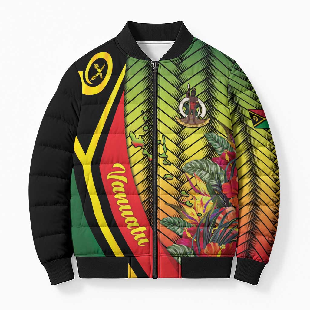 Vanuatu Constitution Day Bomber Puffer Jacket Long Live Vanuatu LT05 Unisex Colorful - Polynesian Pride