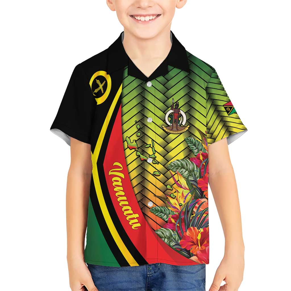 Vanuatu Constitution Day Kid Hawaiian Shirt Long Live Vanuatu LT05 Kid Colorful - Polynesian Pride