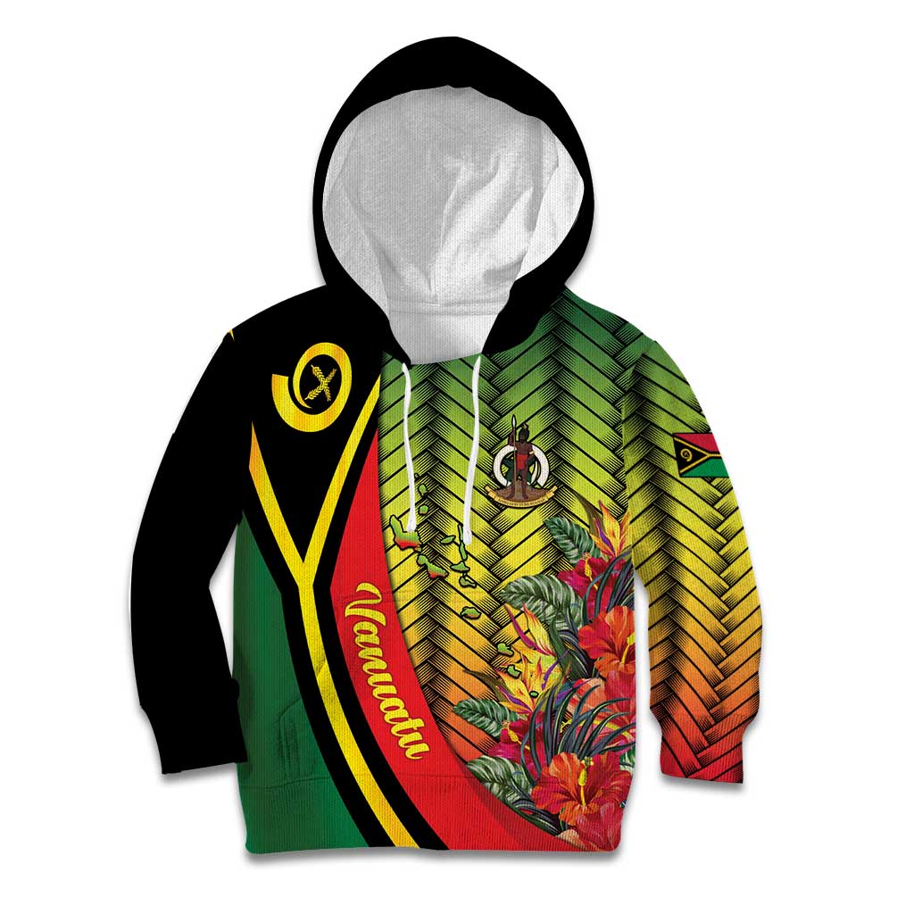 Vanuatu Constitution Day Kid Hoodie Long Live Vanuatu LT05 Hoodie Colorful - Polynesian Pride
