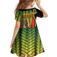 Vanuatu Constitution Day Kid Short Sleeve Dress Long Live Vanuatu LT05 - Polynesian Pride