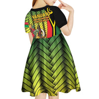 Vanuatu Constitution Day Kid Short Sleeve Dress Long Live Vanuatu LT05 - Polynesian Pride