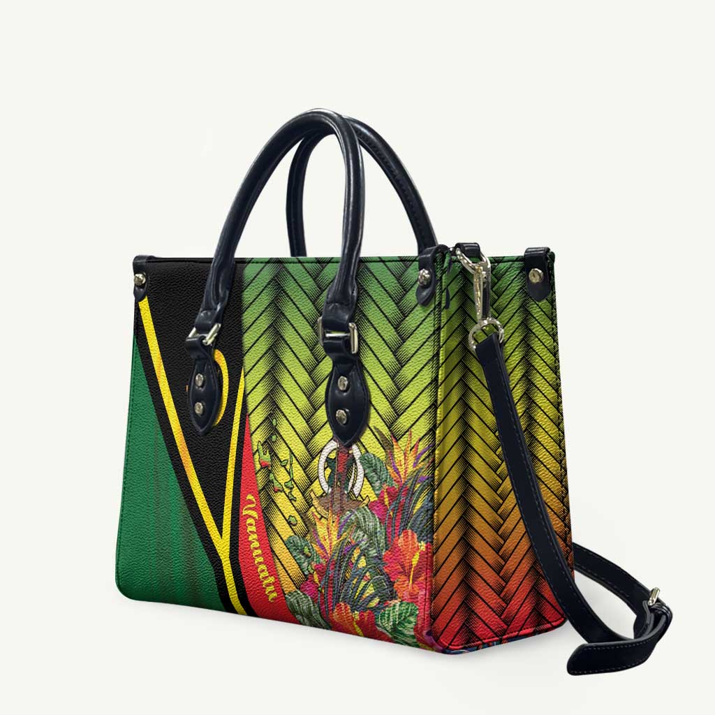 Vanuatu Constitution Day Leather Bag Long Live Vanuatu LT05 Colorful - Polynesian Pride