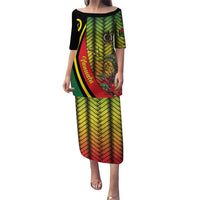 Vanuatu Constitution Day Puletasi Long Live Vanuatu LT05 Long Dress Colorful - Polynesian Pride
