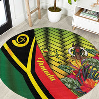 Vanuatu Constitution Day Round Carpet Long Live Vanuatu LT05 Colorful - Polynesian Pride