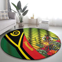 Vanuatu Constitution Day Round Carpet Long Live Vanuatu LT05 - Polynesian Pride