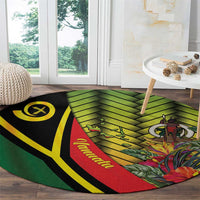 Vanuatu Constitution Day Round Carpet Long Live Vanuatu LT05 - Polynesian Pride