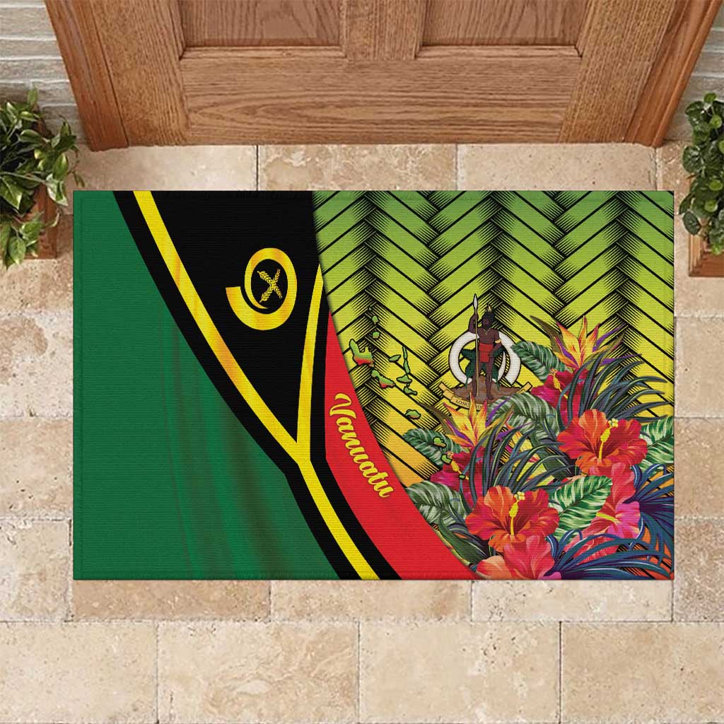 Vanuatu Constitution Day Rubber Doormat Long Live Vanuatu LT05 Colorful - Polynesian Pride