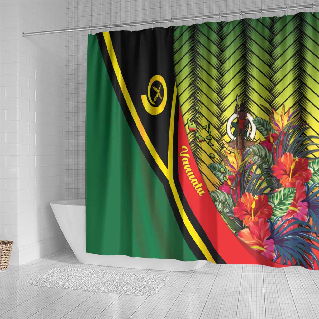 Vanuatu Constitution Day Shower Curtain Long Live Vanuatu LT05 - Polynesian Pride