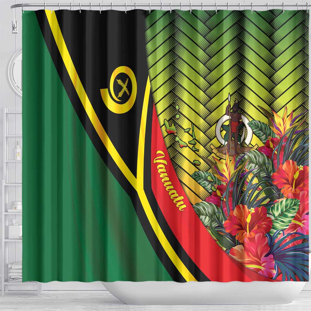 Vanuatu Constitution Day Shower Curtain Long Live Vanuatu LT05 - Polynesian Pride