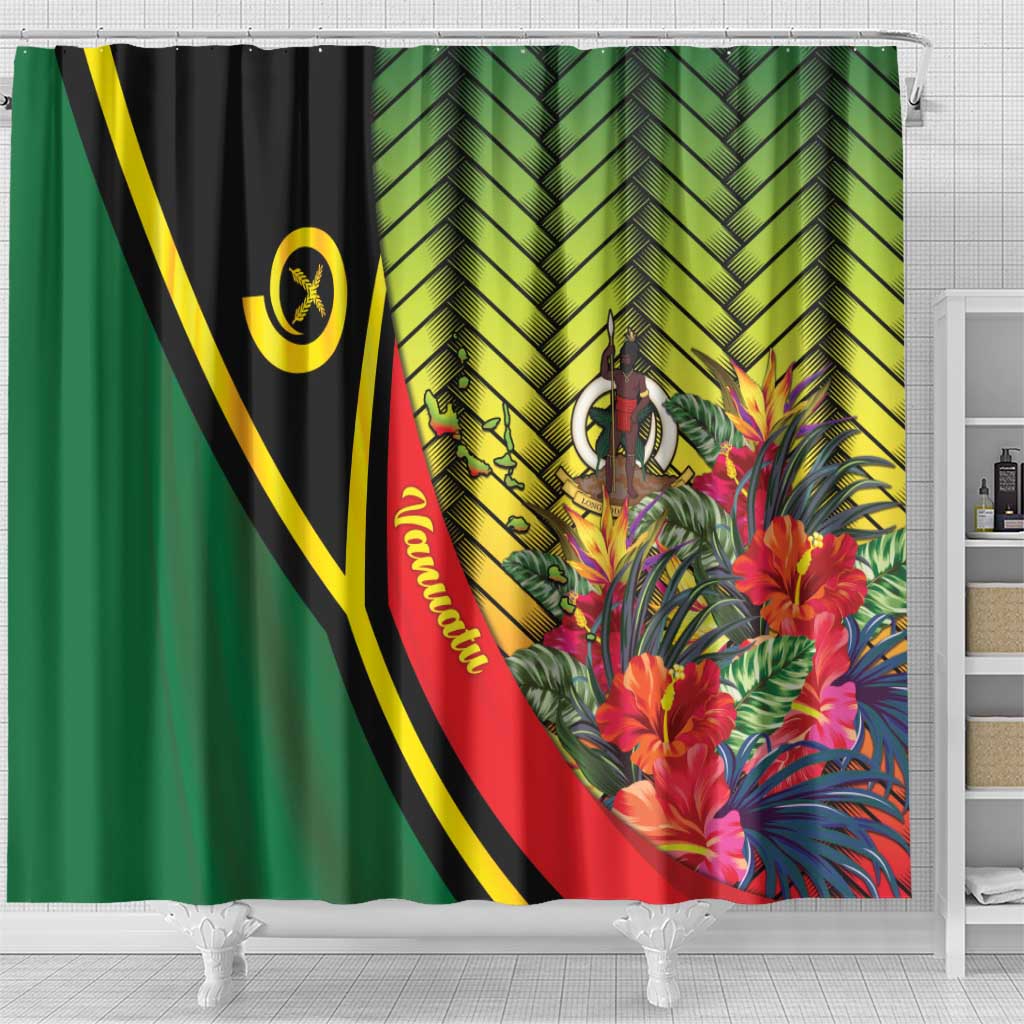 Vanuatu Constitution Day Shower Curtain Long Live Vanuatu LT05 - Polynesian Pride