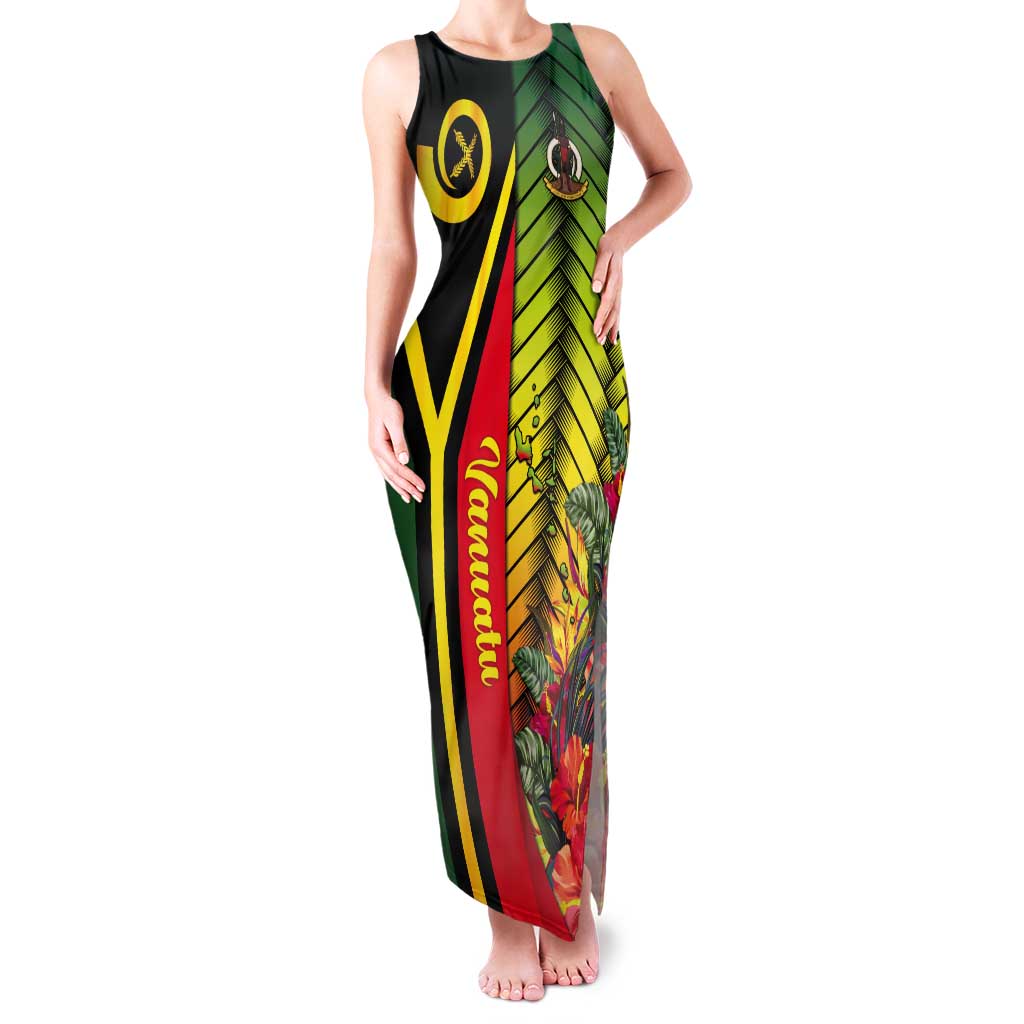 Vanuatu Constitution Day Tank Maxi Dress Long Live Vanuatu LT05 Women Colorful - Polynesian Pride
