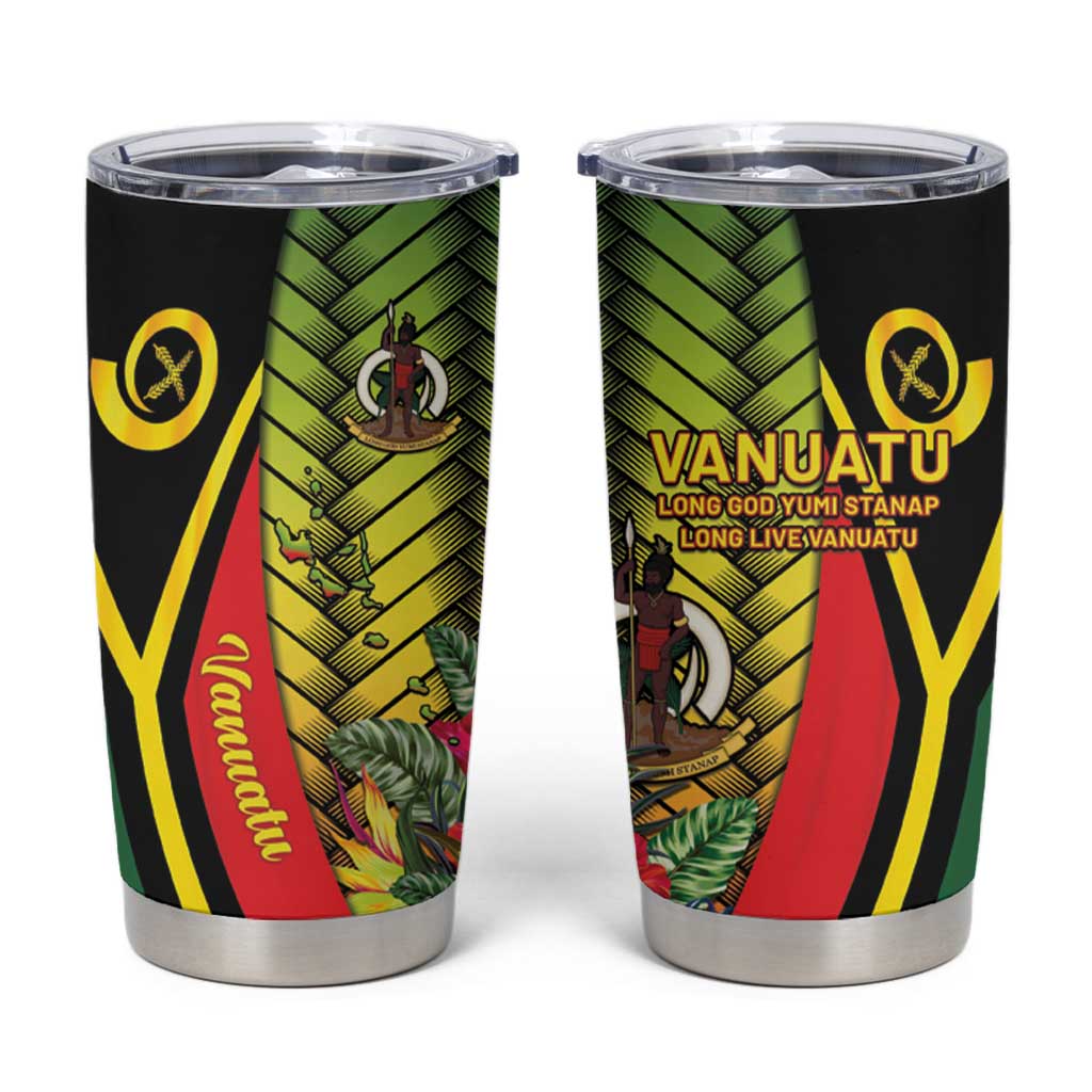 Vanuatu Constitution Day Tumbler Cup Long Live Vanuatu LT05 Colorful - Polynesian Pride