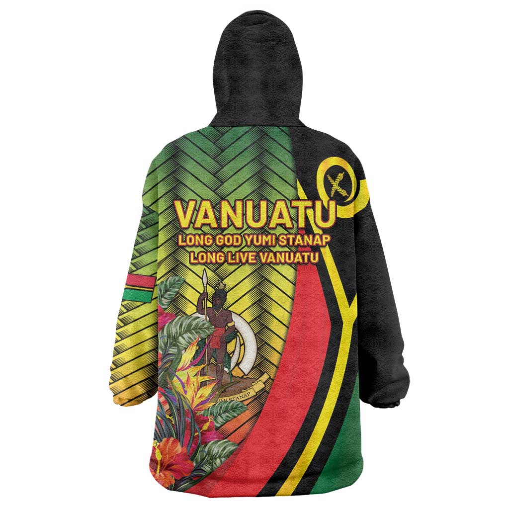 Vanuatu Constitution Day Wearable Blanket Hoodie Long Live Vanuatu LT05 - Polynesian Pride