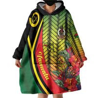 Vanuatu Constitution Day Wearable Blanket Hoodie Long Live Vanuatu LT05 - Polynesian Pride