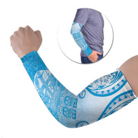 Fiji Day Arm Sleeves 55th Anniversary Forever Fiji LT05 Set of 2 Blue - Polynesian Pride
