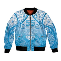 Fiji Day Bomber Jacket 55th Anniversary Forever Fiji LT05 Unisex Blue - Polynesian Pride