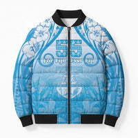 Fiji Day Bomber Puffer Jacket 55th Anniversary Forever Fiji LT05 Unisex Blue - Polynesian Pride