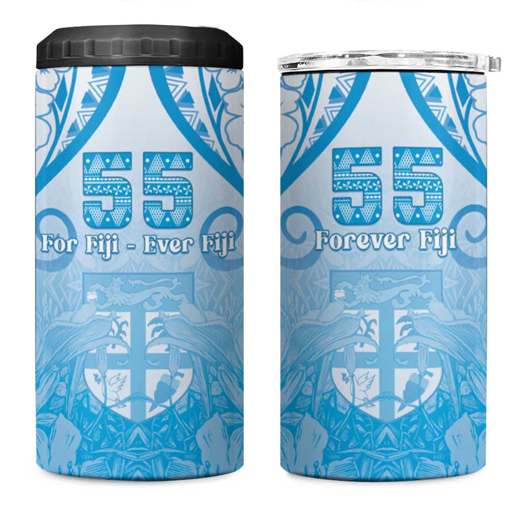 Fiji Day 4 in 1 Can Cooler Tumbler 55th Anniversary Forever Fiji LT05 One Size: 16 oz Blue - Polynesian Pride