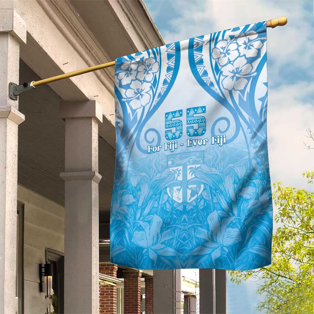 Fiji Day Garden Flag 55th Anniversary Forever Fiji LT05 House Flag Blue - Polynesian Pride