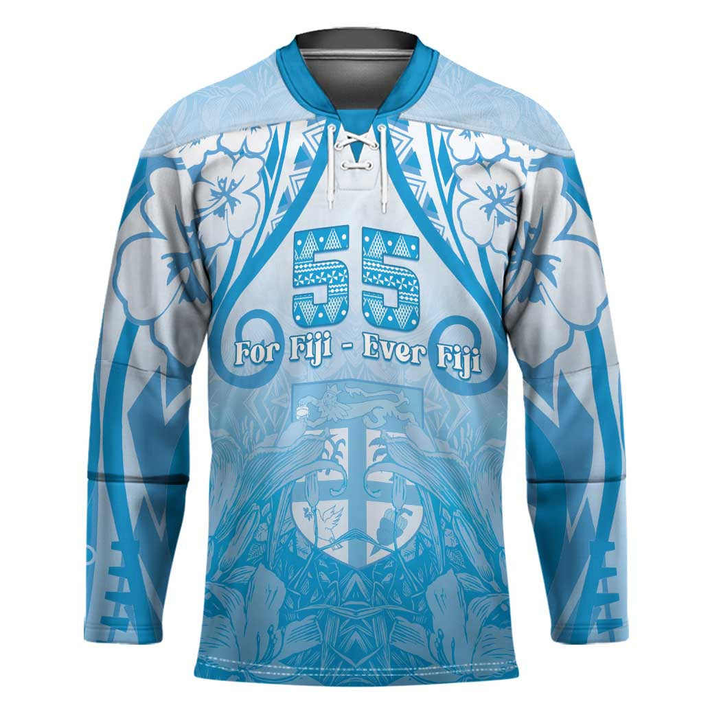 Fiji Day Hockey Jersey 55th Anniversary Forever Fiji LT05 Unisex Blue - Polynesian Pride