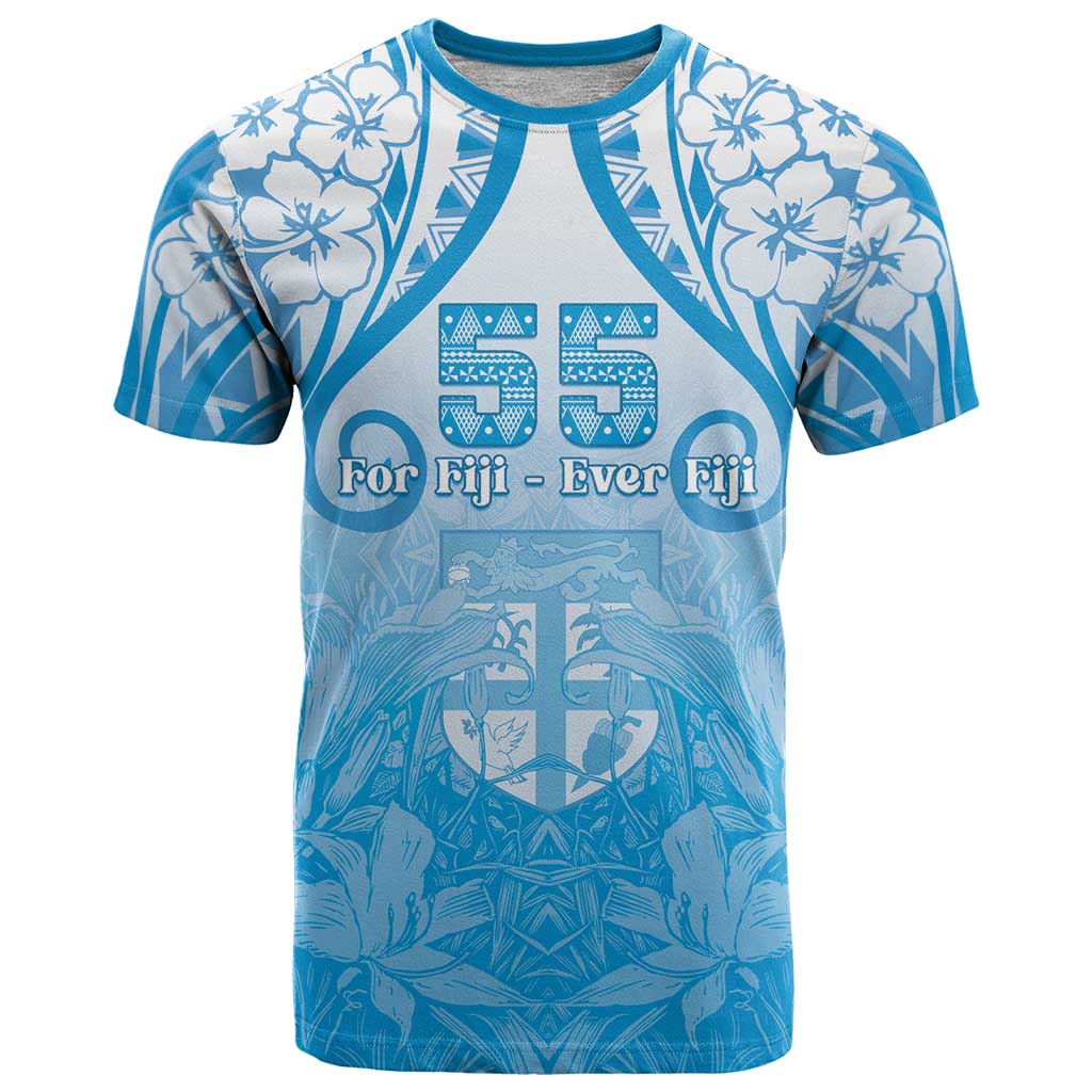 Fiji Day T Shirt 55th Anniversary Forever Fiji LT05 Blue - Polynesian Pride