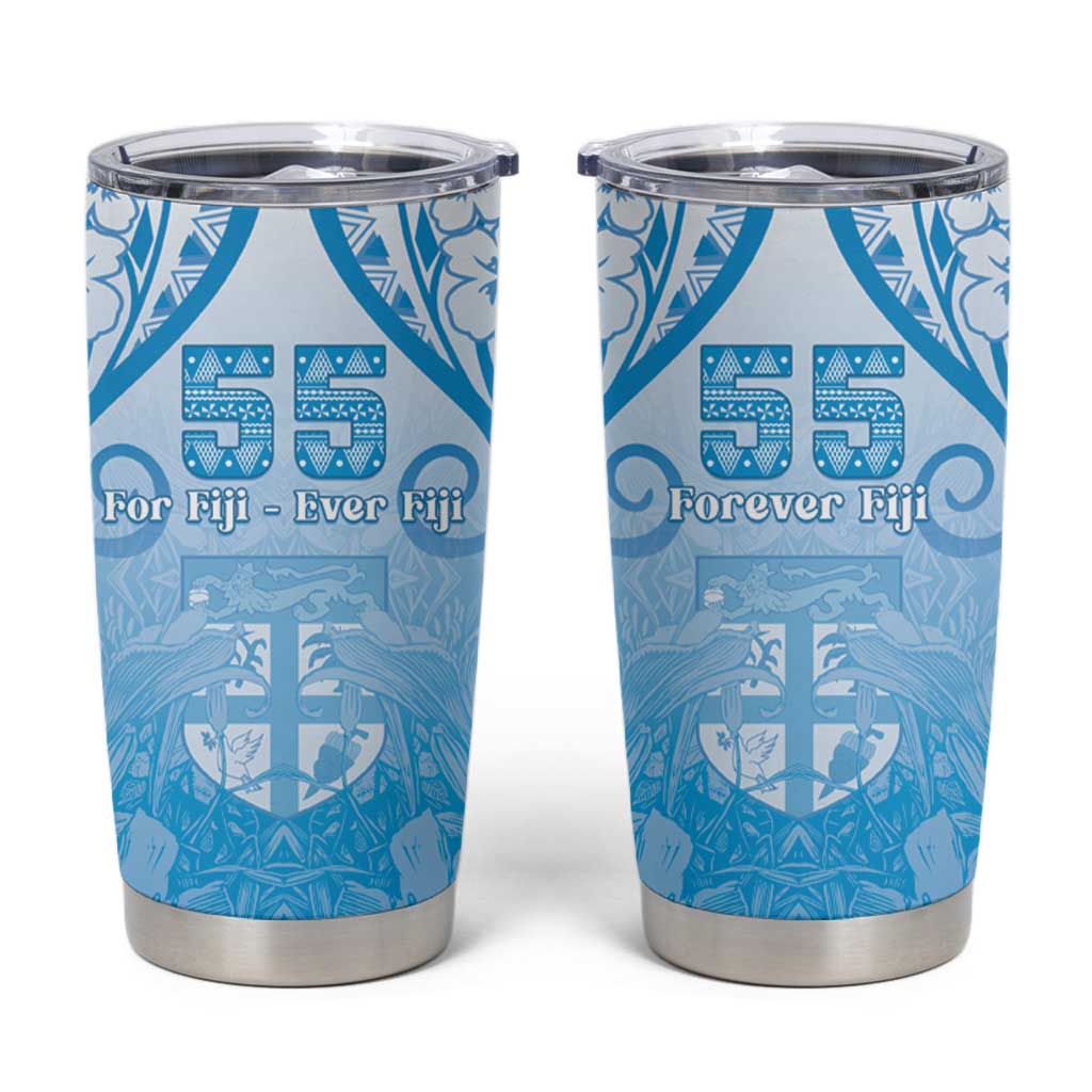 Fiji Day Tumbler Cup 55th Anniversary Forever Fiji LT05 Blue - Polynesian Pride