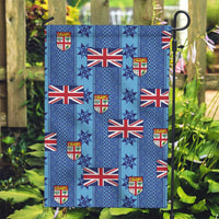 Fiji Masi Tapa Garden Flag Coat Of Arms LT05 Garden Flag Blue - Polynesian Pride