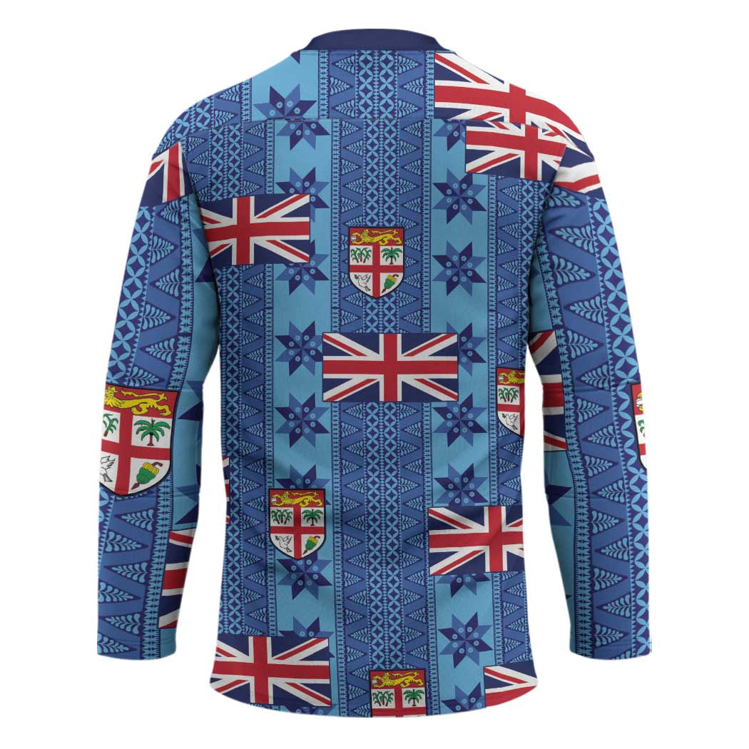 Fiji Masi Tapa Hockey Jersey Coat Of Arms LT05 - Polynesian Pride