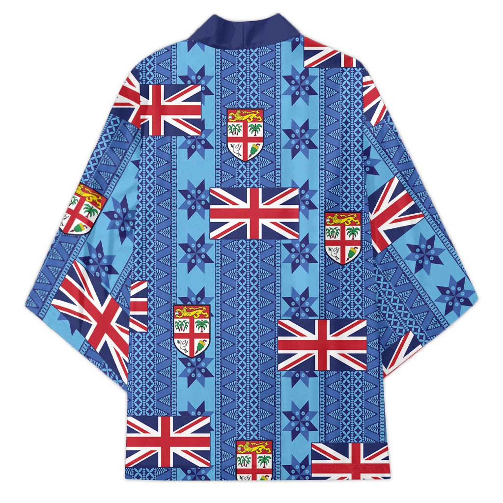 Fiji Masi Tapa Kimono Coat Of Arms LT05 - Polynesian Pride