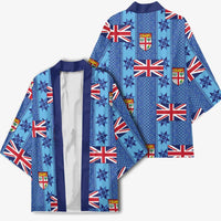 Fiji Masi Tapa Kimono Coat Of Arms LT05 - Polynesian Pride