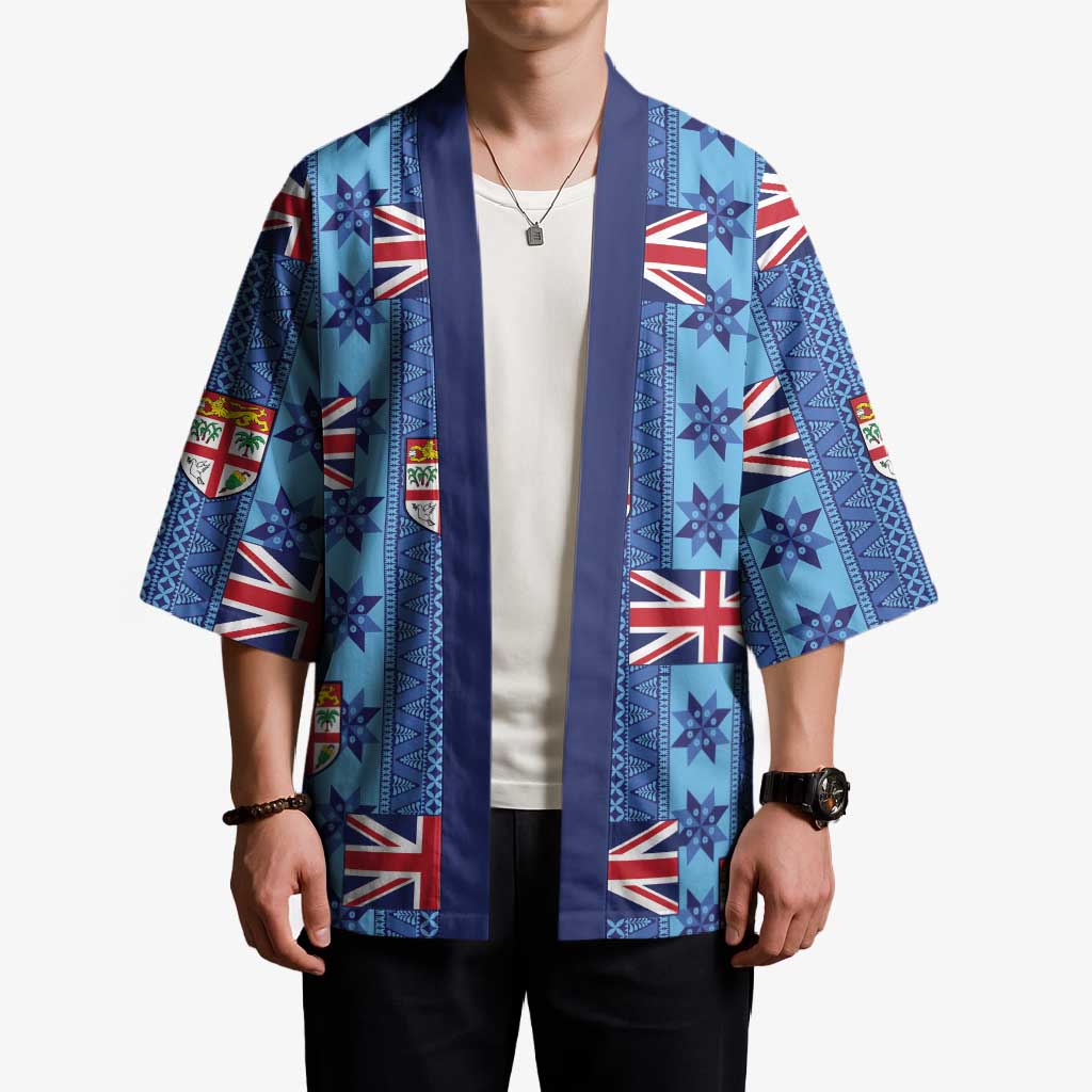 Fiji Masi Tapa Kimono Coat Of Arms LT05 - Polynesian Pride