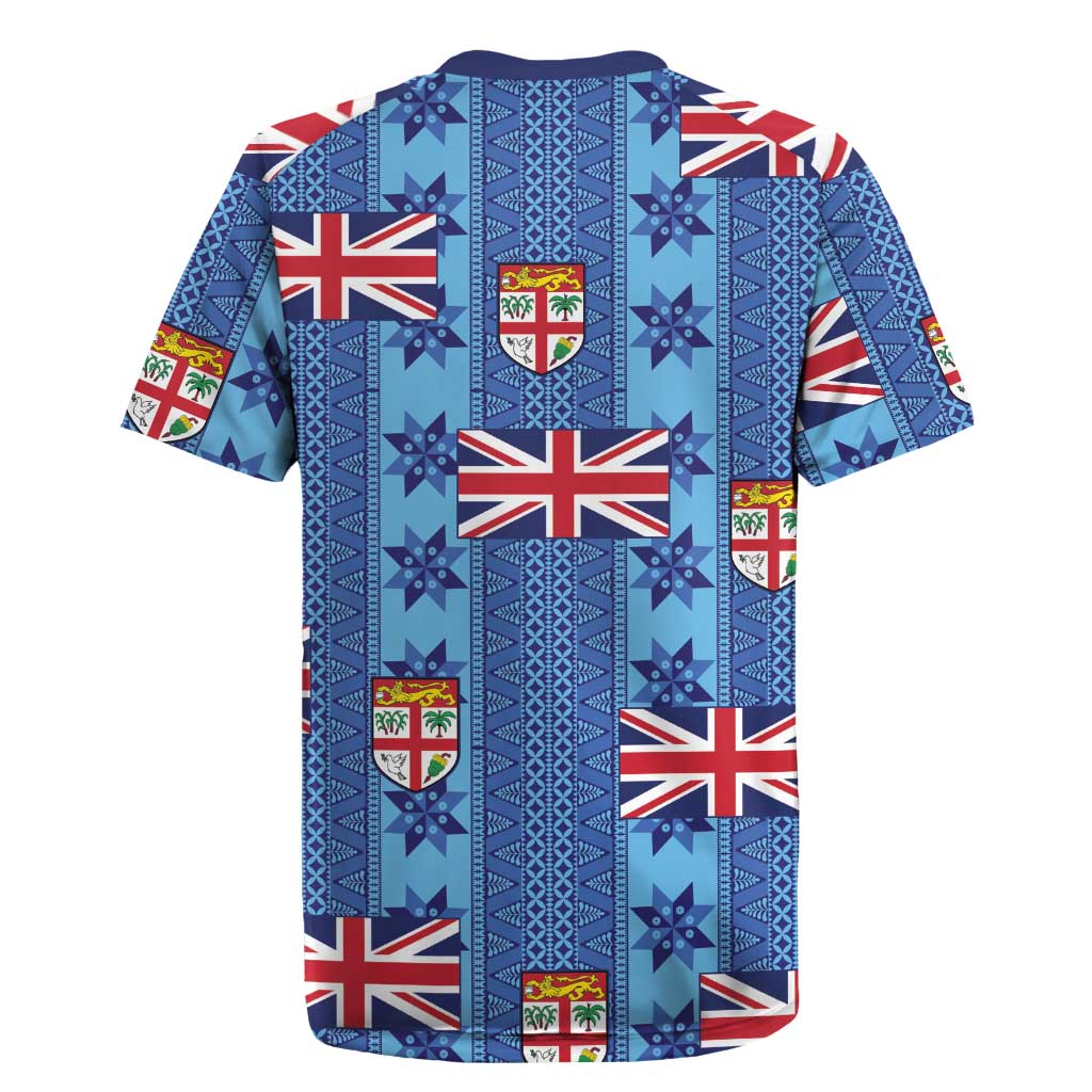 Fiji Masi Tapa Rugby Jersey Coat Of Arms LT05 - Polynesian Pride