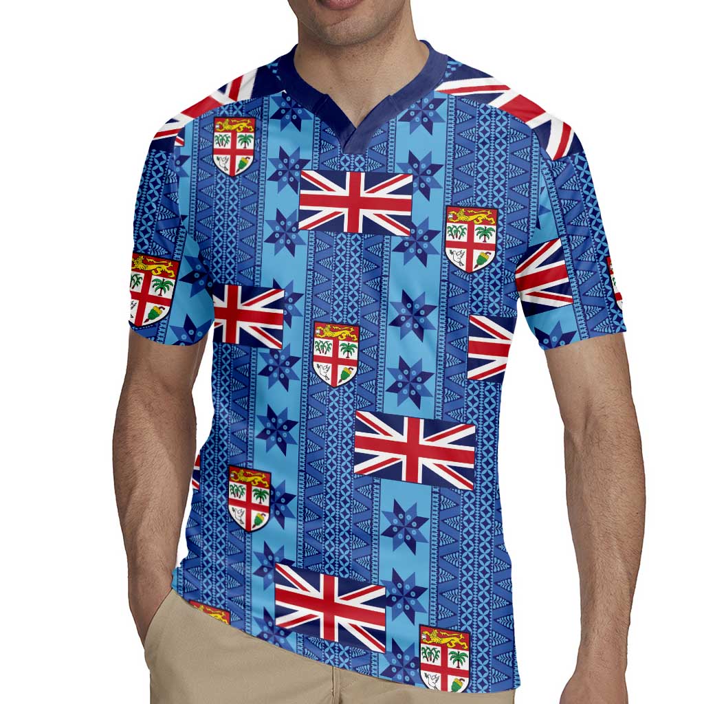 Fiji Masi Tapa Rugby Jersey Coat Of Arms LT05 - Polynesian Pride