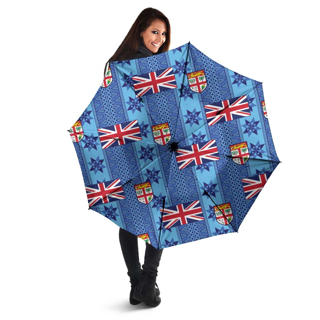 Fiji Masi Tapa Umbrella Coat Of Arms LT05 - Polynesian Pride