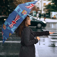 Fiji Masi Tapa Umbrella Coat Of Arms LT05 - Polynesian Pride