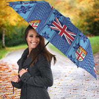 Fiji Masi Tapa Umbrella Coat Of Arms LT05 - Polynesian Pride