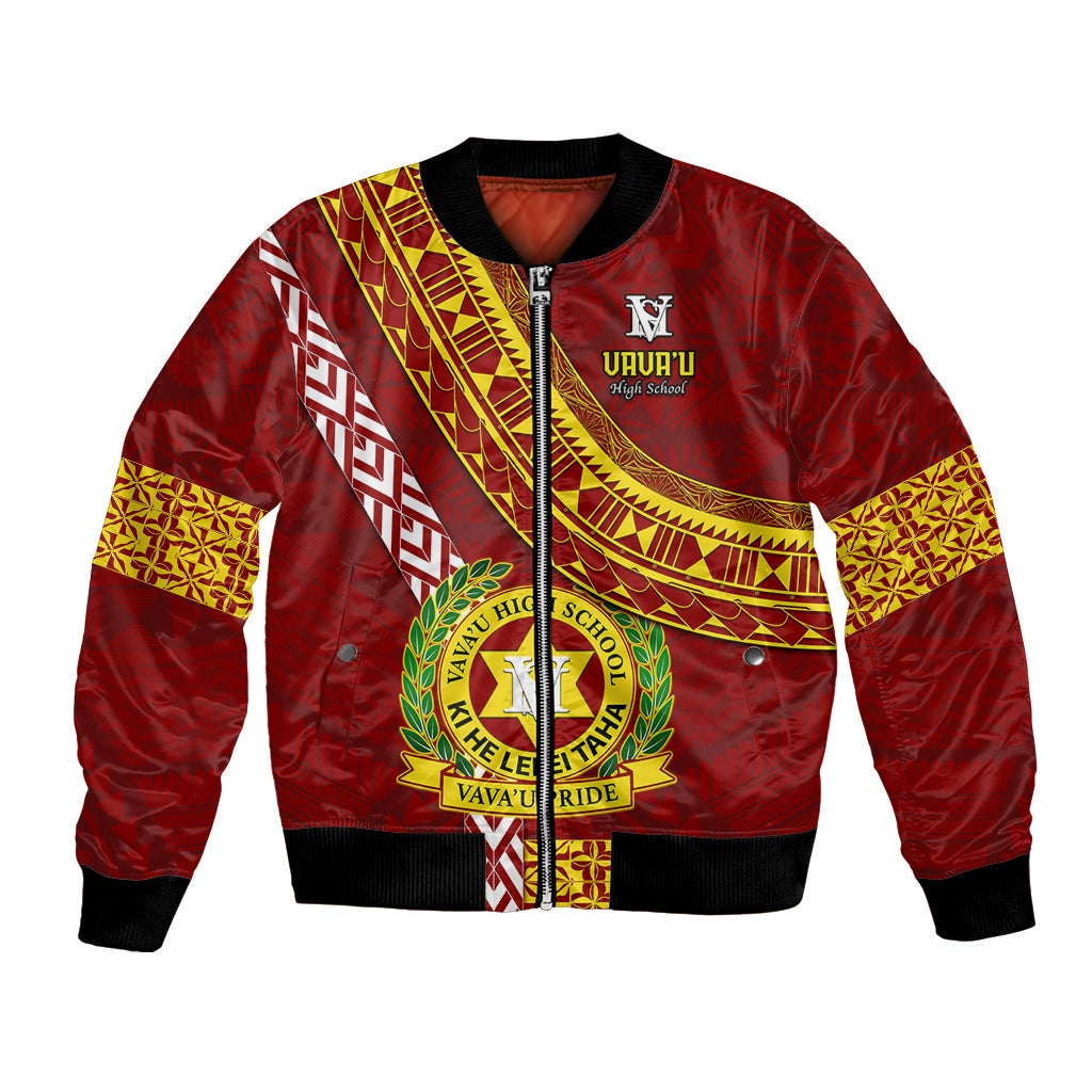 custom-vavau-high-school-bomber-jacket-tongan-kupesi-pattern